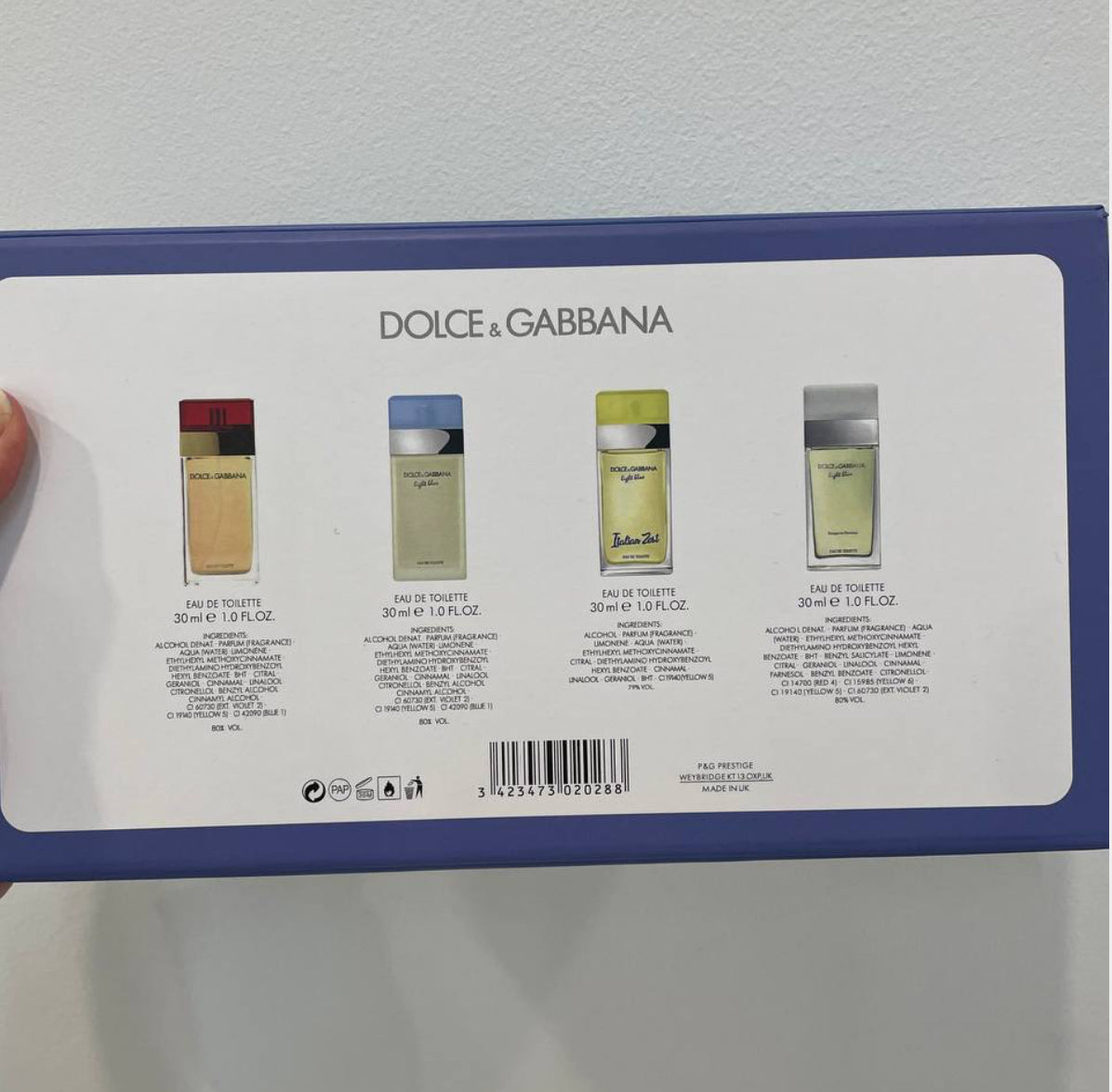 Dolce & Gabbana Light Blue Miniature Gift Set (4 x 30ml) – 100% Authentic | Unisex | Limited Edition