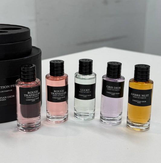 Christian Dior Private Collection Mini Set (5x10ml) – Rouge Trafalgar, Lucky, Gris Dior, Ambre Nuit | 100% Authentic | Unisex