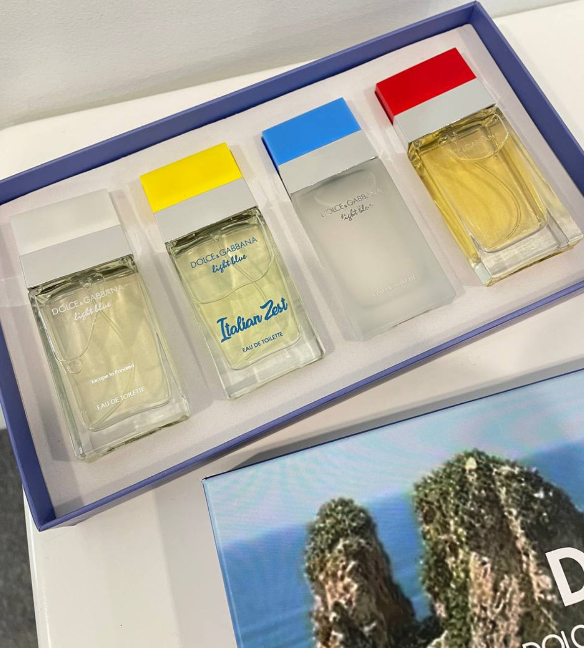 Dolce & Gabbana Light Blue Miniature Gift Set (4 x 30ml) – 100% Authentic | Unisex | Limited Edition