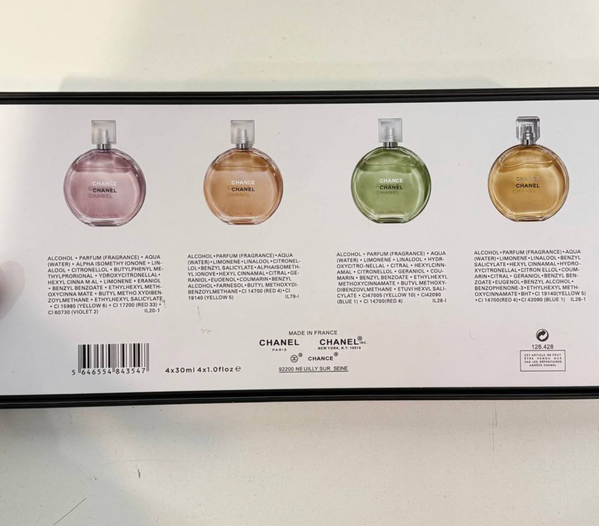 Chanel Chance Eau De Parfum Collection (4x30ml) – 100% Authentic | Women Perfume Gift Set