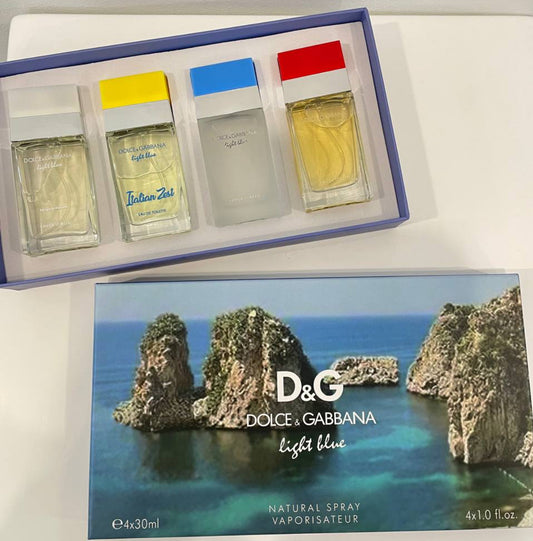 Dolce & Gabbana Light Blue Miniature Gift Set (4 x 30ml) – 100% Authentic | Unisex | Limited Edition